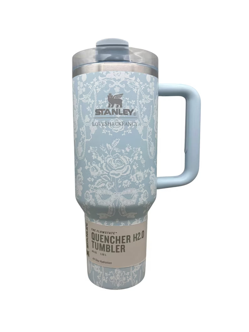 Stanley 40 Oz Tumbler Coquette Travel Cup with Straw