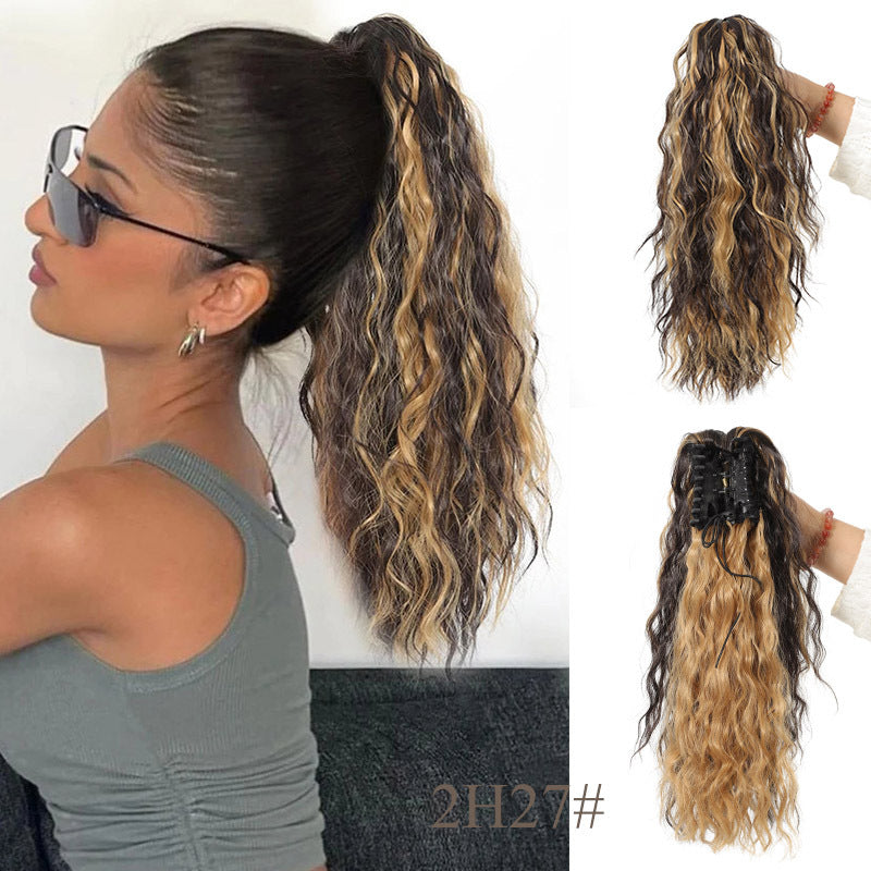 💜2026 NEW IN £15.99!!⚡50K+ SOLD! 💜Curly Wavy Frizzy Hair Extension with Ponytail
