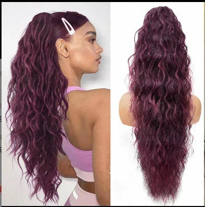 💜2026 NEW IN £15.99!!⚡50K+ SOLD! 💜Curly Wavy Frizzy Hair Extension with Ponytail
