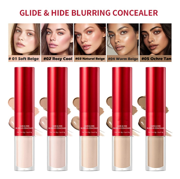 💗LAST DAY - BUY 1 GET 1 FREE💗Dual-Ended Long-Lasting Lightweight Concealer