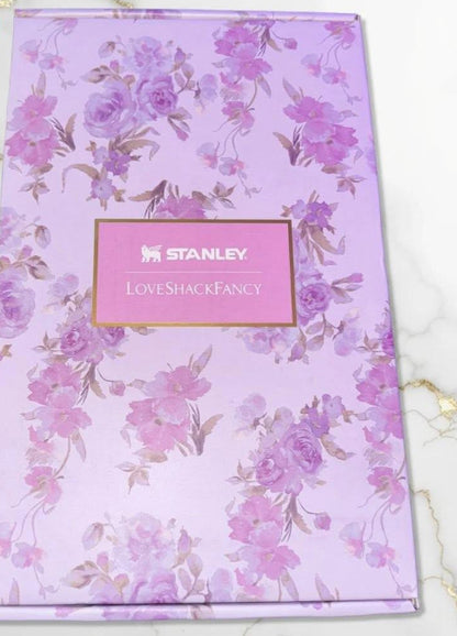 Stanley x LoveShackFancy 40oz Tumbler: Rosa Beaux Purple Floral Limited Edition (Gift Box)