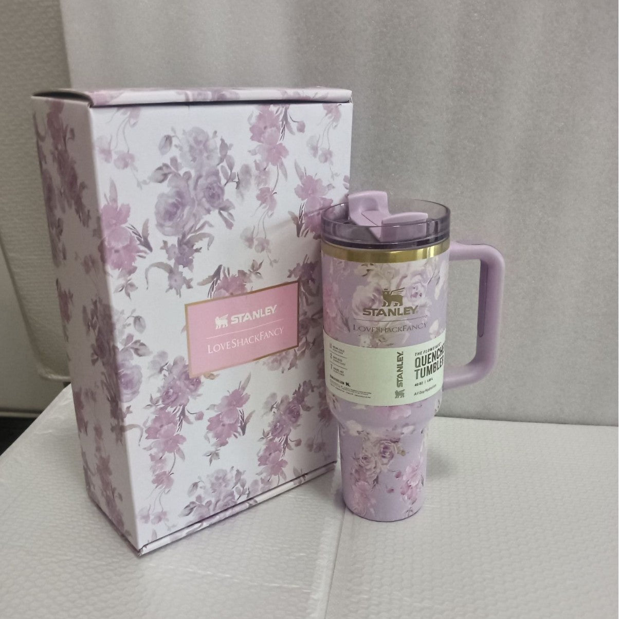 Stanley x LoveShackFancy 40oz Tumbler: Rosa Beaux Purple Floral Limited Edition (Gift Box)