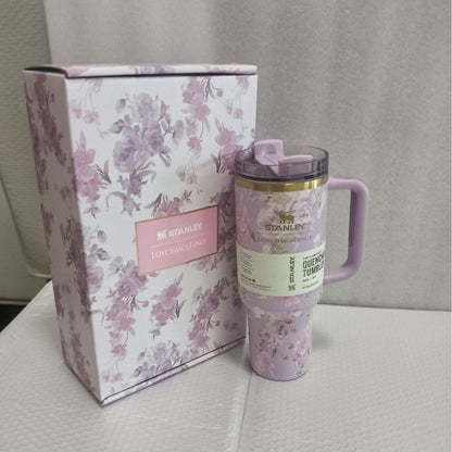 Stanley x LoveShackFancy 40oz Tumbler: Rosa Beaux Purple Floral Limited Edition (Gift Box)
