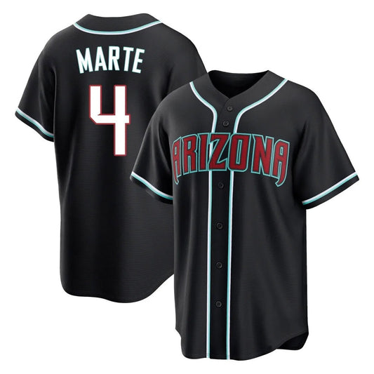 Arizona Diamondbacks #4 Ketel Marte Player Black Home Game Stitched Baseball Jersey