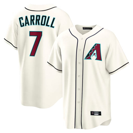 Arizona Diamondbacks #7 Corbin Carroll Player Cream Home Game Stitched Baseball Jersey