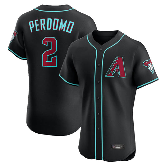 Arizona Diamondbacks #2 Geraldo Perdomo Player Black Limited Elite Home Game Stitched Baseball Jersey
