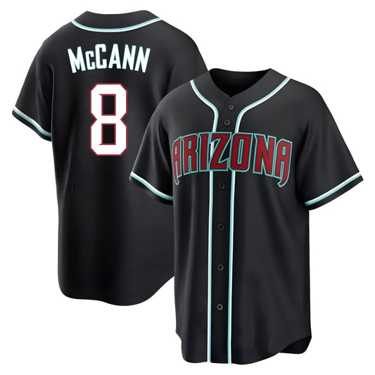 Arizona Diamondbacks #8 James McCann Player Black Home Game Stitched Baseball Jersey