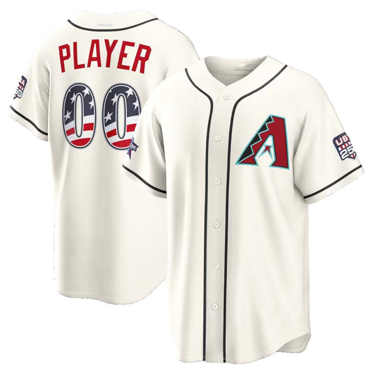 Custom Arizona Diamondbacks 2026 All-Star Edition Stars & Stripes Cream Stadium Pick-A-Player Baseball Jersey