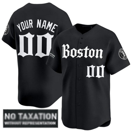Custom Boston Red Sox ACTIVE PLAYER Black 'Retro Newspaper Edition' Vapor Premier Limited Stitched Baseball Jersey