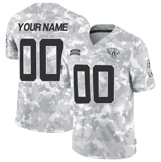 Custom J.Jaguars Active Player 2024 F.U.S.E Arctic Camo Salute To Service Limited Stitched Jersey