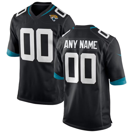 Custom J.Jaguars Black Game Jersey