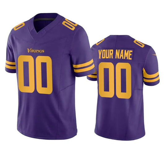 Custom MN.Vikings Active Player Purple 2023 F.U.S.E. Color Rush Stitched Jersey