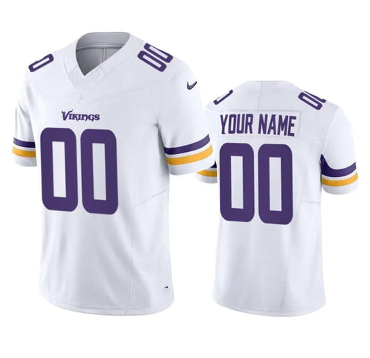 Custom MN.Vikings Active Player White 2023 F.U.S.E. Vapor Untouchable Stitched Jersey