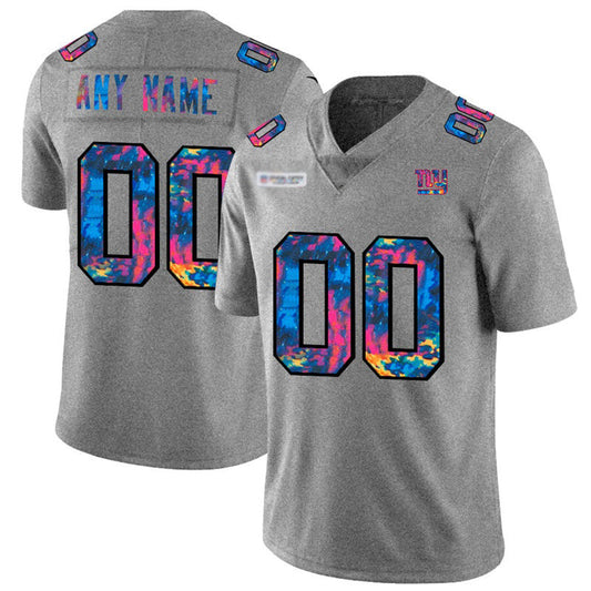 Custom NY.Giants Gray Multi-Color 2020 Crucial Catch Vapor Untouchable Limited Jersey