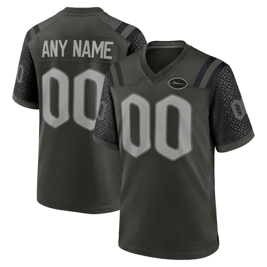 Custom NY.Jets Black 2025 Rivalries Collection Game Jersey