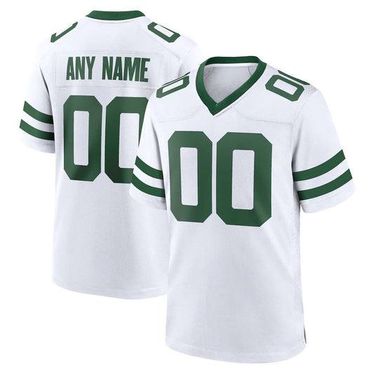 Custom NY.Jets Legacy White Game Jersey