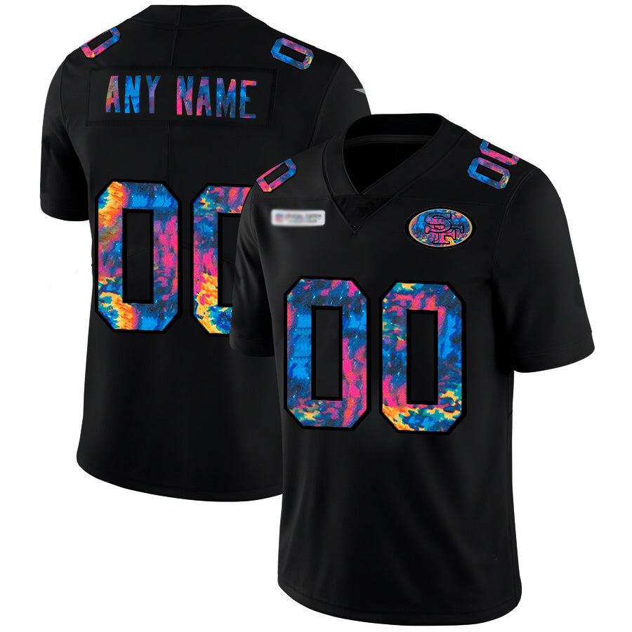 Custom SF.49ers Multi-Color Black 2020 Crucial Catch Vapor Untouchable Limited Jersey