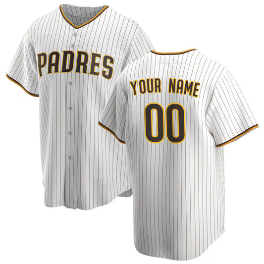 Custom San Diego Padres White Home Replica Baseball Jersey