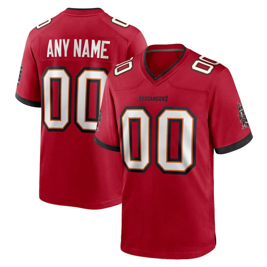 Custom TB.Buccaneers Red Team Game Jersey