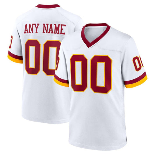 Custom W.Commanders White Game Jersey