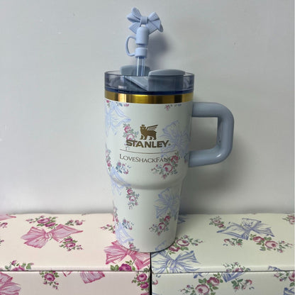 Stanley Bow Tumbler | Stanley 20/40oz Quencher H2.0 FlowState Tumbler, Large Capacity Insulated Cup with Straw for Women, Car Cup