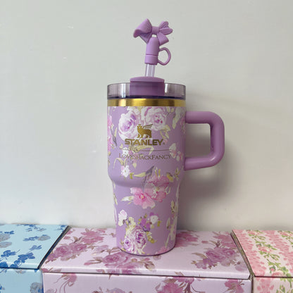 Stanley Bow Tumbler | Stanley 20/40oz Quencher H2.0 FlowState Tumbler, Large Capacity Insulated Cup with Straw for Women, Car Cup