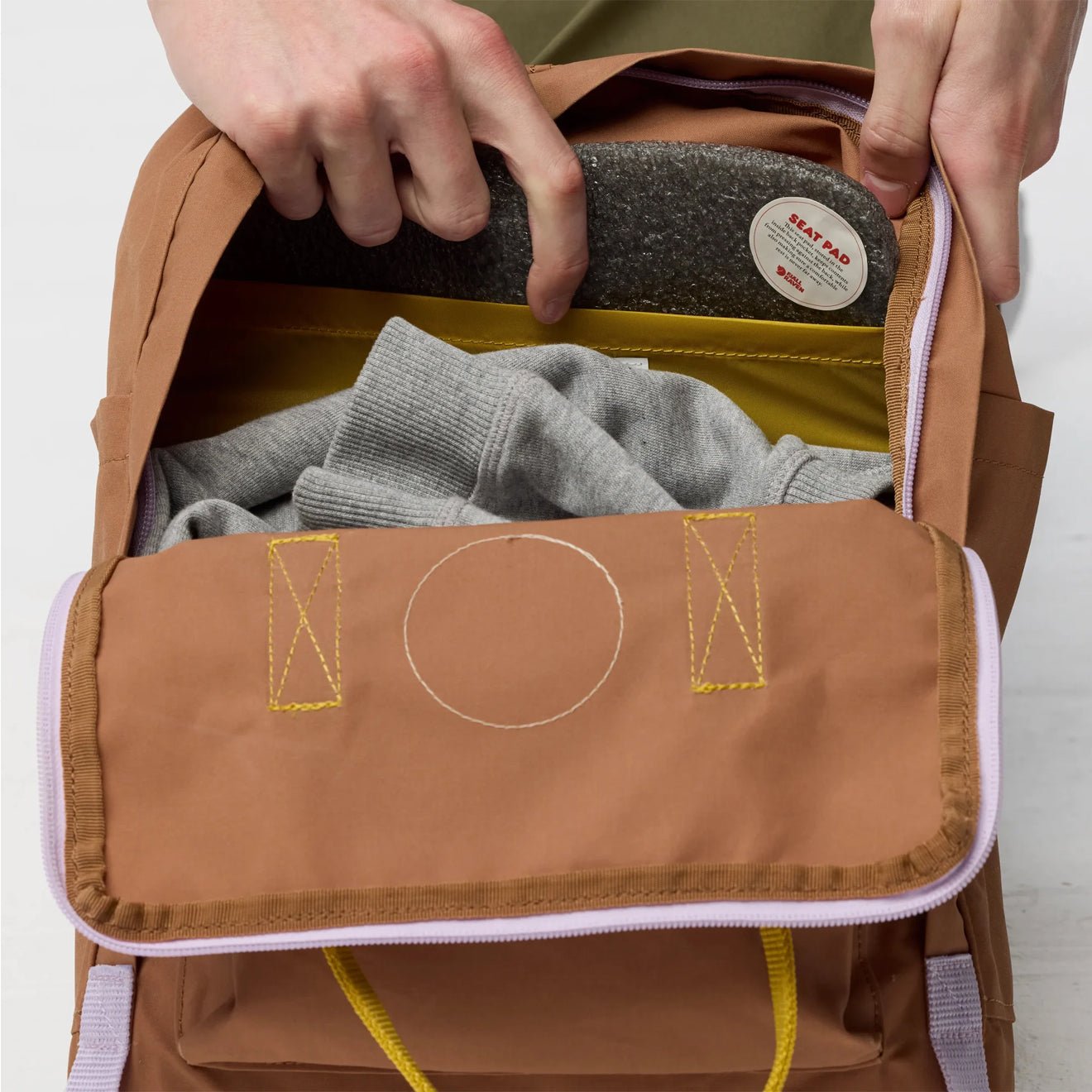 Fjallraven Kanken Koncept Backpack Khaki Dust / Kantarell