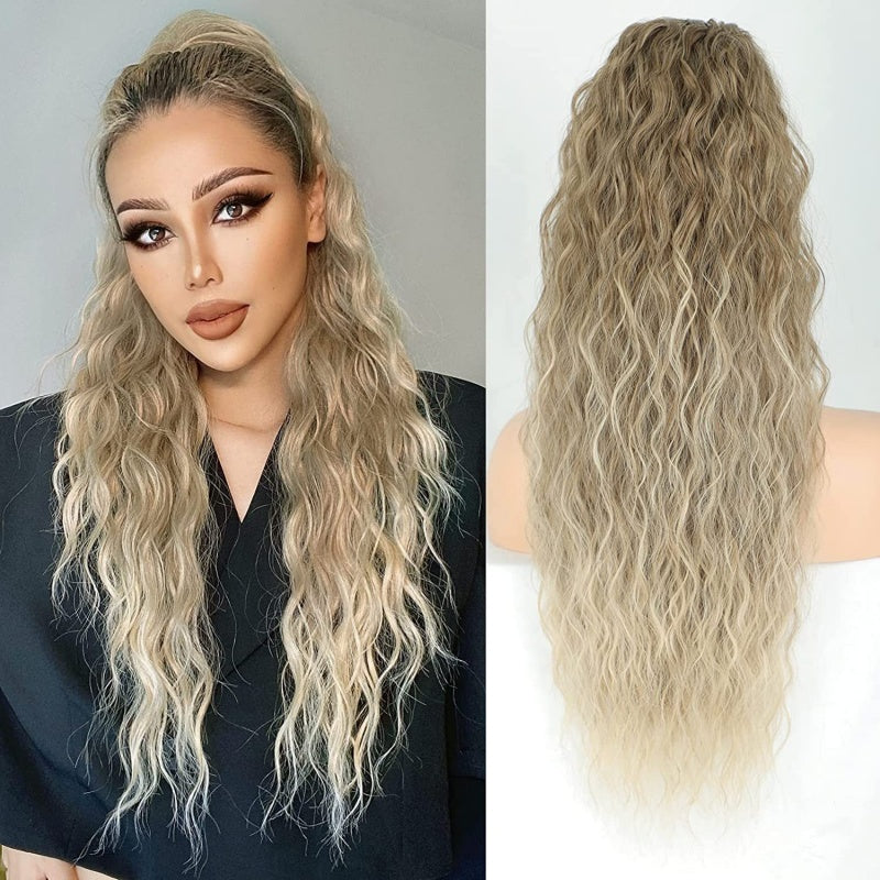 💜2026 NEW IN £15.99!!⚡50K+ SOLD! 💜Curly Wavy Frizzy Hair Extension with Ponytail