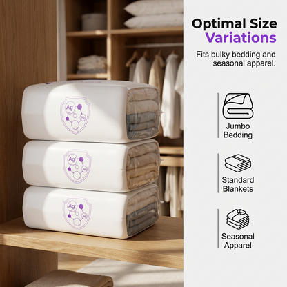 💐 Buy 2 Get 1 Free! Vacuum Storage Bags – Save 80% Space for Clothes & Bedding 📦💨 【Limited Offer】